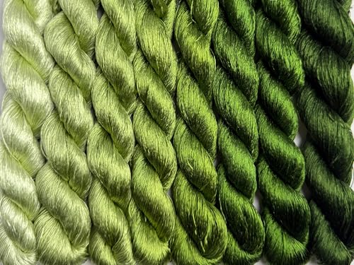 100% Mulberry Silk Embroidery Thread 8 Colors 110m Each (45) - color: 45