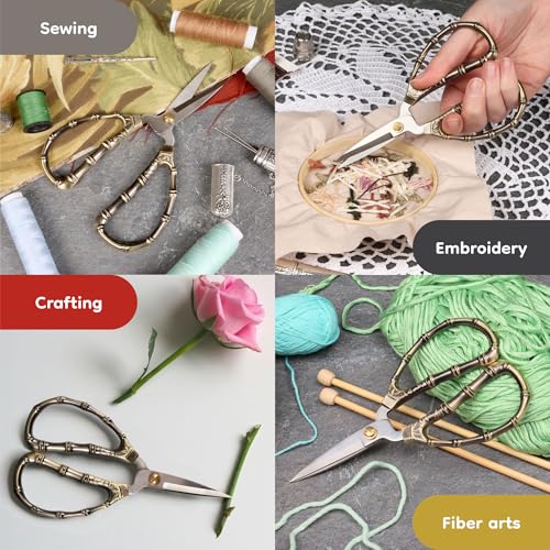 JubileeYarn Bamboo Stalk Embroidery Craft Scissors - Large - 1 Pair - color: Large
