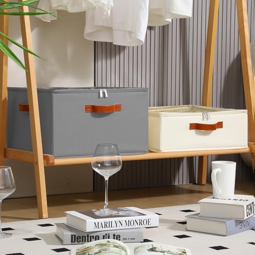 Foyego Wine Glass Storage Box, 2 Pack, Gray - color: Gray, size: 15.7"L x 15.7"W x 9.8"H-2 Pack