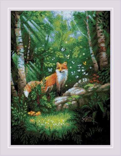 RIOLIS 2251 Fox in the Forest Counted Cross Stitch Kit 11.75 x 15.75 in - style: Fox in the Forest 2251