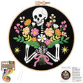 Louise Maelys Halloween Skeleton Flower Embroidery Kit for Beginners Adults - color: Skeleton2