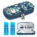 YOUSHARES Insulin Cooler Travel Case - Portable Refrigerated Medicine Case for Insulin Pen, Medication and Diabetic Supplies with 2 TSA Approved Ice Pack - color: Camellia Blue