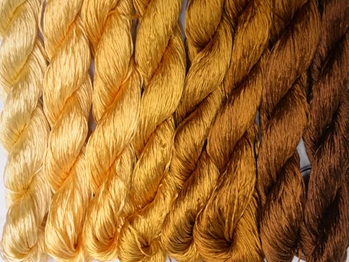 100% Mulberry Silk Embroidery Thread 8 Colors 110m Each (21) - color: 21