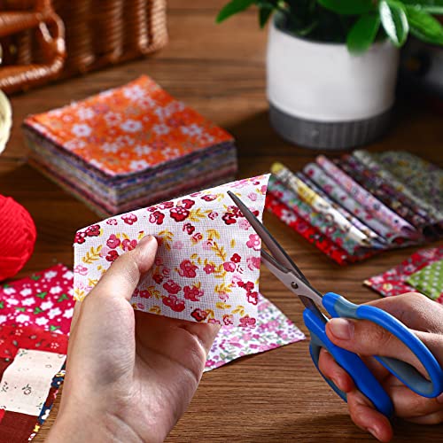 Kinlop 600 Pcs 4"x4" Cotton Fabric Squares Quilting Precut, Mixed Color - color: Mixed Style
