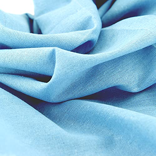 Rose Flavor Pre-Cut Quilting Linen Fabric,Craft Cloth,DIY for Sewing Crafting 60" by 1 Yard(Light Blue) - color: Light Blue
