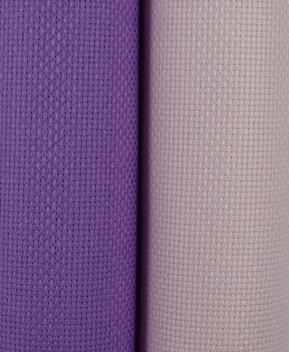 KCS 2 pc of 15" x 18"(38cmx45cm) Counted Cross Stitch Cotton Aida Cloth Needlework Fabric Box (Lavender+Pink, 14CT) - color: Lavender+pink, size: 14CT