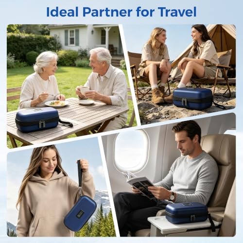Hard Shell Insulin Cooler Travel Case with 2x180g TSA-Approved Ice Packs