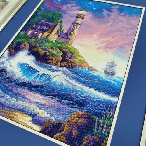 RIOLIS 2022 Lighthouse Counted Cross Stitch Kit 11.75 x 15.75 in