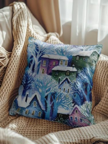 RIOLIS 2247 Panel/Cushion Town Counted Cross Stitch Kit 15.75 x 15.75 in - style: Panel/Cushion Town 2247