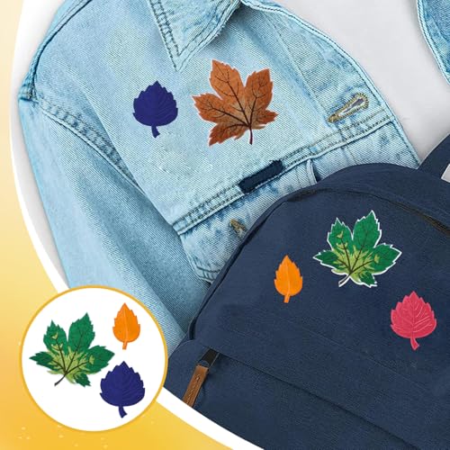 40Pcs Embroidered Iron On Patches, Sew on Applique Leaves Style Repair Patch for Clothes, Dress, Hat, Jeans, DIY Accessories - color: 40PCS Leaves Set