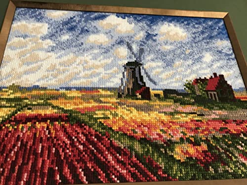 RIOLIS 1643 Tulip Fields After C. Monet's Painting Counted Cross Stitch Kit
