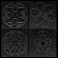 FREEBLOSS 4pcs Acrylic Sashiko Stencil Kit Plastic Sashiko Stencil Cherry Blossoms Sashiko Pattern Template Acrylic Embroidery Tool Geometric Sashiko Pattern Template Drawing Line 4.7 * 4.7inch - style: Japanese