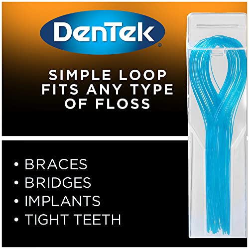 DenTek Floss Threaders for Braces, Bridges & Dental Implants, 50 Ct, 6 Pack - size: 5 Count (Pack of 60)