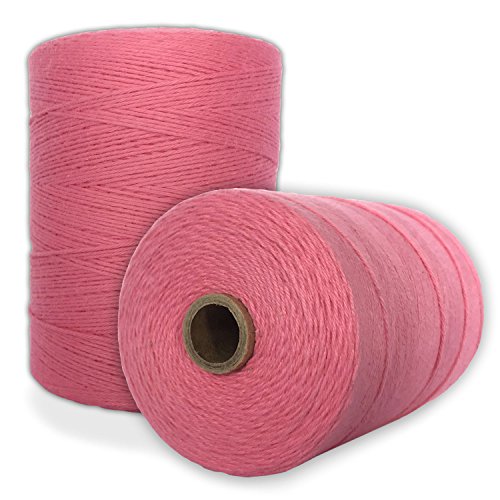 100% Cotton Loom Warp Thread (Rose), 8/4 Warp Yarn (800 Yards), Perfect for Weaving: Carpet, Tapestry, Rug, Blanket or Pattern - Warping Thread for Any Loom - color: Rose