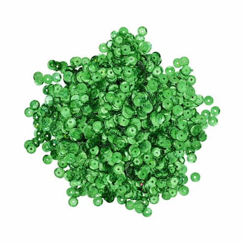 Mandala Crafts 6mm Cup Holographic Green Sequins for Sewing Embroidery - color: Holographic Green, size: 6mm Cup Sequins