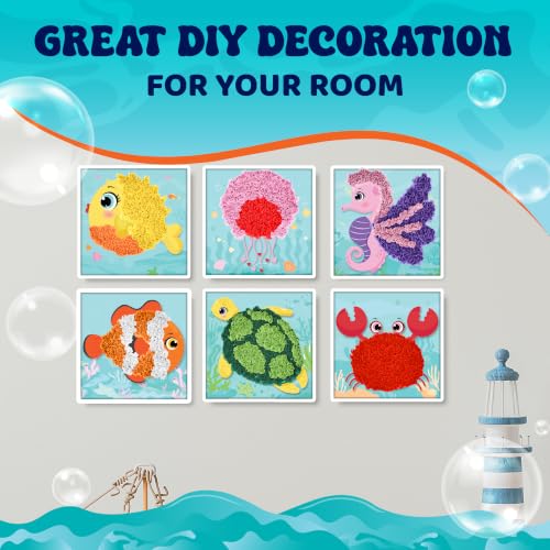 jackinthebox Poke Art Ocean Craft Kit for Kids, Boys & Girls Toys, Ages 4-8 - style: Ocean