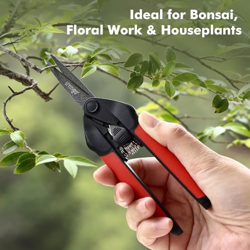 LIVINGO Garden Pruning Shears 2 Pack with Sharp Stainless Steel Blades