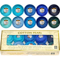 Double Mercerized Egyptian Long Staple Cotton Pearl Thread Ball 10 Grams Rainbow Color Embroidery Thread 10 Colors per Box for Crochet Hardanger Cross Stitch Hand Embroidery,Blue Series - color: blue series