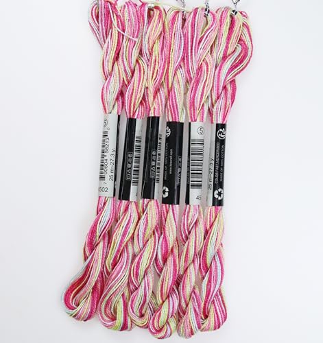 KCS 162 Yards(150 Meters) Mercerized Pearl Cotton Crochet Needlepoint Thread,Size 5 (4502, 6 skeins) - color: 4502
