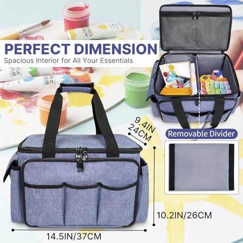 ORKELS Craft Supplies Organizer Bag, Portable Storage Tote