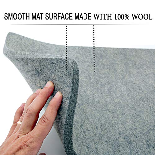 Wool Pressing Mat - 9" x 9" Quilting Ironing Pad - 100% New Zealand Felted Wool Iron Board for Quilters, Great for Quilting & Sewing Projects by Savina - size: 9in x 9in
