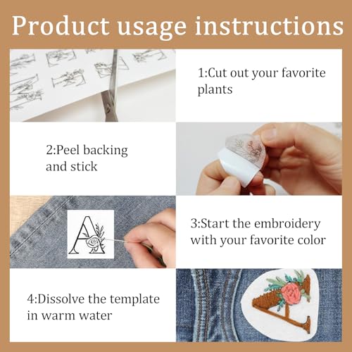 114 pcs Water Soluble Embroidery Patterns - style: C