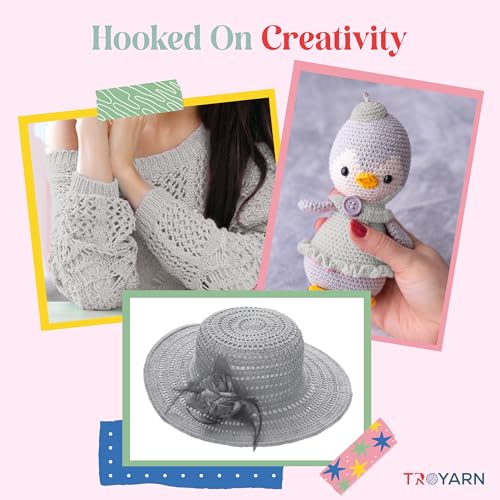 105168 Winter White - 2 Skeins (2x383 Yds) Crochet & Knitting Yarn - 100% Microfiber Acrylic - color: 105168 - Winter White, size: 2 Skein