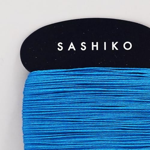 DARUMA Sashiko Thread Card Rolls Set of 3 (43.7 Yards x3) - Sewing & Embroidery, Includes Instruction Manual and Gift Packaging (Thin, Blue) - color: Blue, style: Thin