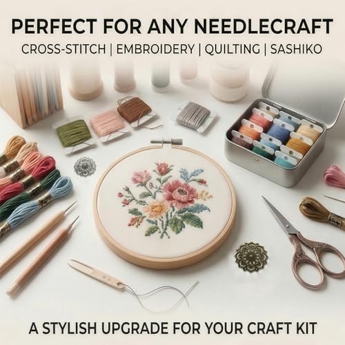 2pcs Vintage Needle Minder for Embroidery, Filigree Flower