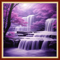 Funxvoot Stamped Cross Stitch Kits Beginners Full Range of Embroidery Starter Kits for Adults 11CT Printed Cross Stitch Kits for Beginners Adults-Maple Leaf Waterfall 18x18 inchs - color: CrossStitch38