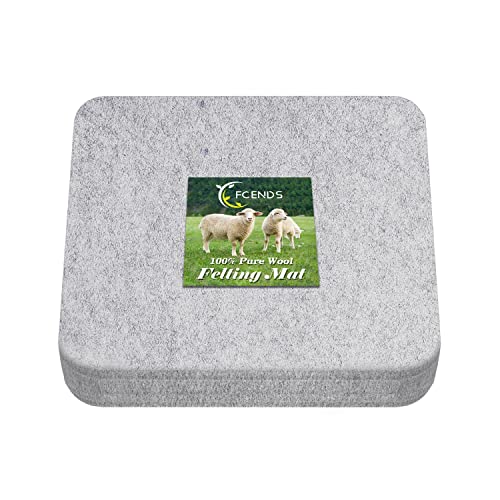 FCENDS Needle Felting Mat, 100% Natural Wool Needled Felting Pad, 6x6x1 inch Eco-Friendly Felting Block, Thick and Firm (6"x6") - size: 6"x6"