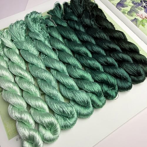 100% Mulberry Silk Embroidery Thread 9 Colors 22m Each (34) - color: 34