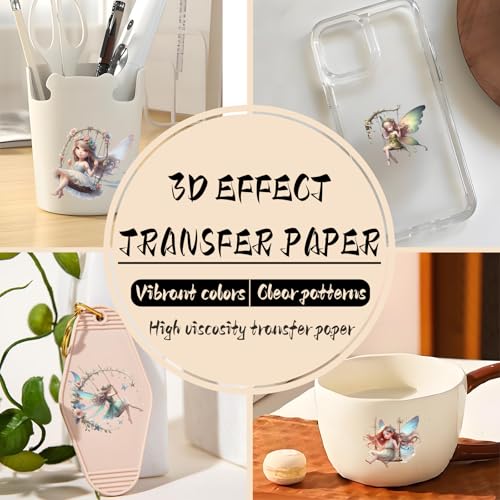 UV DTF Stickers 105 Pcs Swinging Fairy UV DTF Cup Wrap for Glass - style: Watercolor Swinging Fairy
