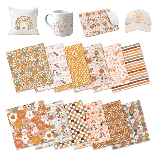 HTVSTD Bellis Perennis Sublimation Transfer Ink Paper 12pcs 12*10in - color: Boho-12