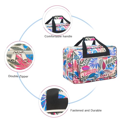 Sewing Machine Carrying Case, Sewing Machine Carrying Case Tote Bag, Universal Tote Storage Bag with Pockets and Handles, Suitable for Most Standard Singer, Janome (Milk White) - color: Milk White
