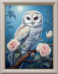 Leczany Cross Stitch Stamped Kit for Beginner - Moonlight Owl | DIY Embroidery Starter Patterns Craft Kit Needlepoint for Adults | 11CT, 3 Strands | 13x16.9 inches - color: 11CT Stamped kits,Moonlight Owl 13x16.9 inches