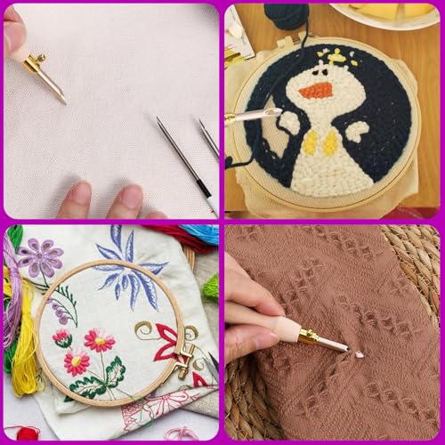 13Pcs Punch Needle Tool Adjustable Punch Needle Embroidery Kit,for Beginner