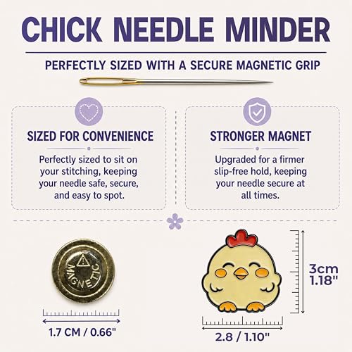 The Quilted Bear Magnetic Needle Minder, Small, Chick - color: Chick