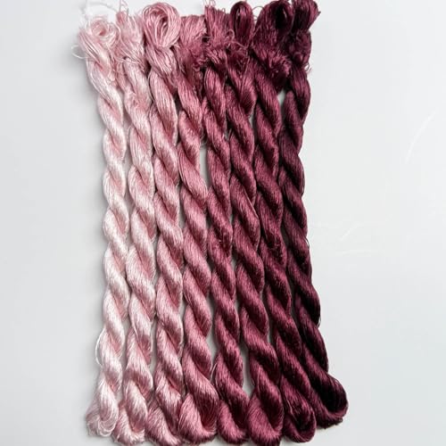 100% Mulberry Silk Embroidery Thread 8 Colors 110m Each (37) - color: 37