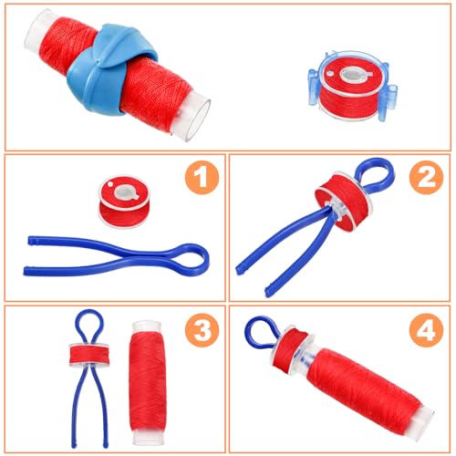 Acshio 200 Pieces Bobbin Thread Organizing Clips, Sewing Accessory