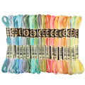 18 Pcs Friendship Bracelet String, Rainbow Embroidery Floss, Numbered Cross Stitch Thread for Bracelet Making Yarn, Craft Floss