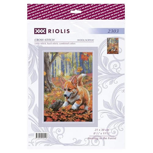 RIOLIS 2303 Meeting in the Forest Counted Cross Stitch Kit 8.25 x 11.75 in - style: Meeting in the Forest 2303