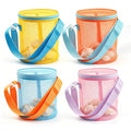 Large Capacity Shell Bags for Beach, 4Pcs Foldable Mesh Toy Storage Bag - size: 4P-SMALL