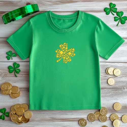 ORIGACH 4 Sheets Saint Patrick's Day Water Soluble Embroidery Patterns Stabilizers - Pre-Printed Lucky Shamrock Gnome Hat & Truck Designs - Stick & Stitch Embroidery Paper for Hand Sewing Lovers - color: Lucky Shamrock Gnome Hat & Truck