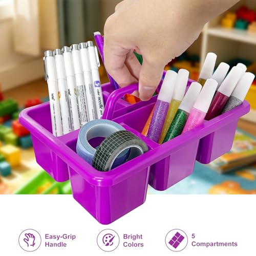 6PC Classroom Caddy, 7.87x5.9x3.35 Inches, 5 Compartment with Handle