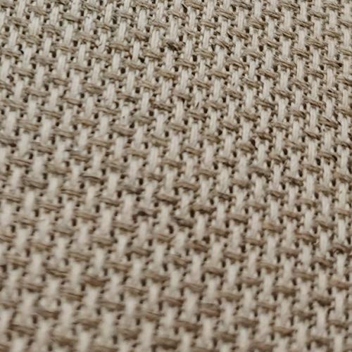 19" x 28" 14CT Counted Cotton Aida Cloth Cross Stitch Fabric (Linen) - color: Linen