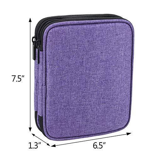 Teamoy Crochet Hook Organizer Case, Empty Crochet Hook Holder, Purple - color: Purple