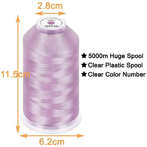 New brothread 5000M Huge Spool Embroidery Machine Thread - Amethyst - color: Amethyst-N0220