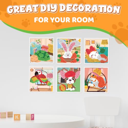 jackinthebox Poke Art Pets Crafts Kits for Children, Gifts Toys, Ages 4-8 - style: Pets