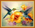 Redxing Stamped Cross Stitch Kits Full Range of Embroidery Starter Kits- Needlepoint Counted Cross Stitch Kits for Beginner Adults 11CT Printed Embroidery Kit-Hummingbirds Gather Honey 16x20 inch - color: Artskits07